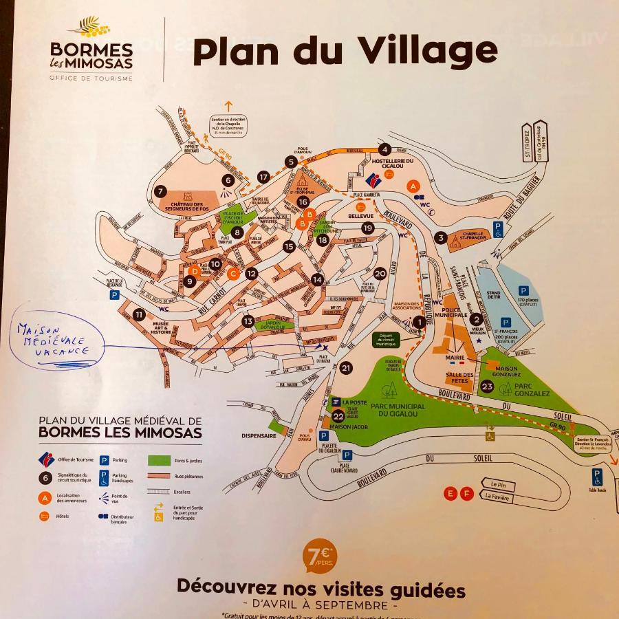 maison vacance Médiévale Bormes-les-Mimosas village Esterno foto